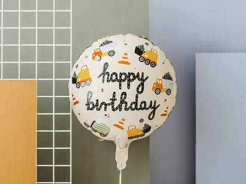 Construction Foil Balloon - 35 cm - 1 pc