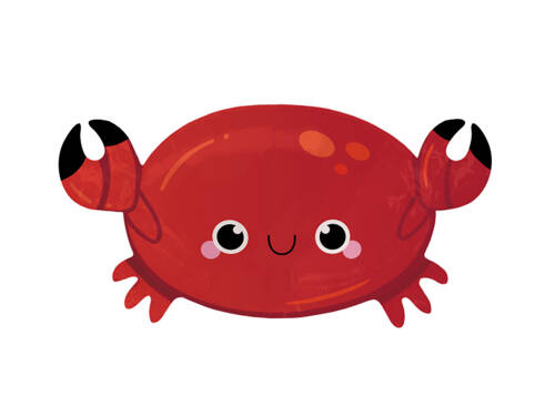 Crab foil balloon - 64 x 36 cm - 1 pc