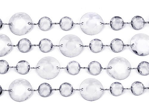 Crystal garland, length 1 meter,colourless, 1 packets
