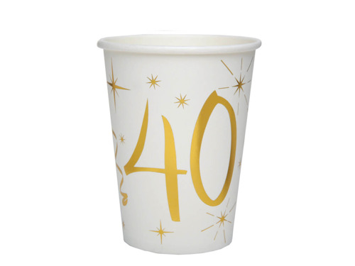 Cups for 40th birthday 40th birthday - 10 pcs.