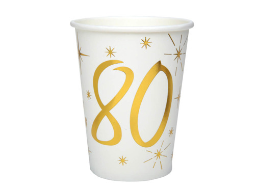 Cups for 80th birthday 80th birthday - 10 pcs.