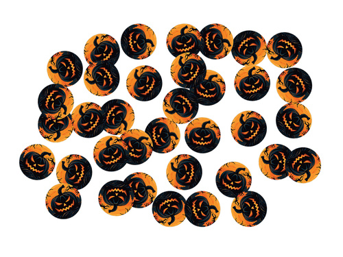 Dark Pumpkin Confetti - 36 pcs