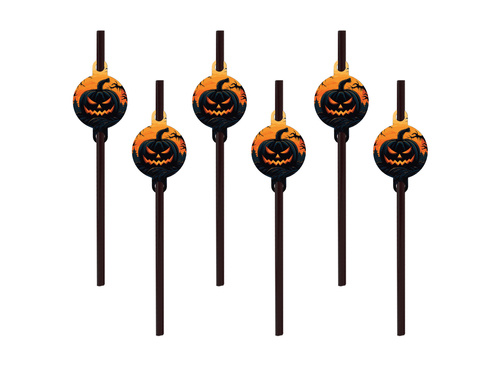 Dark Pumpkin straws - 6 pcs