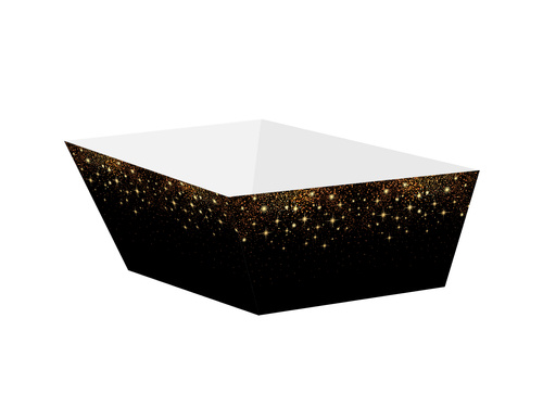 Decorative boxes for chips, crisps Happy New Year Golden Stars - 4 pcs