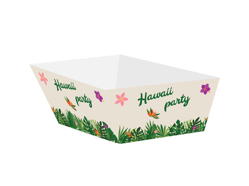 Decorative boxes for chips, crisps Hawaii Party - 4 pcs