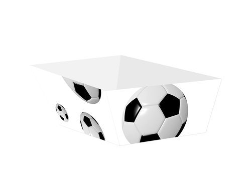 Decorative boxes for chips, crisps football - 4 pcs