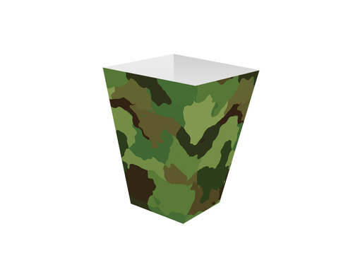 Decorative boxes for popcorn Camouflage - 6 pcs