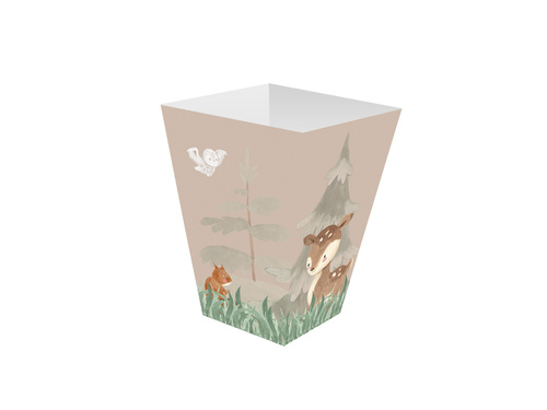 Decorative boxes for popcorn Forest Animals - 6 pcs