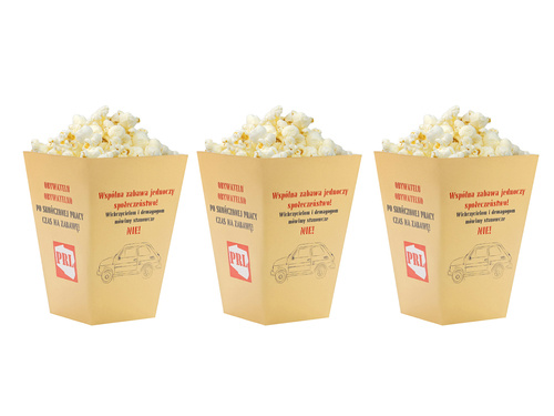 Decorative boxes for popcorn PRL - 6 pcs