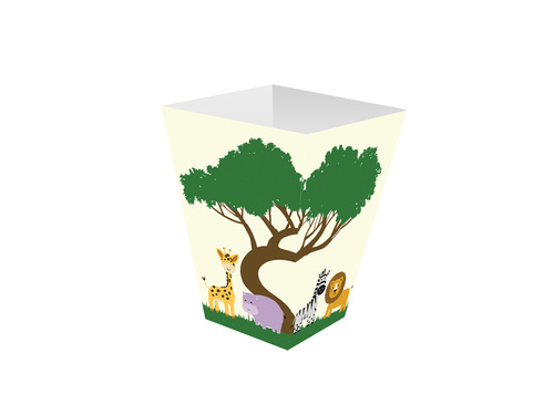 Decorative boxes for popcorn Safari - 6 pcs