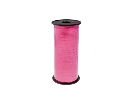 Decorative ribbon - holographic - bright pink - 92 m