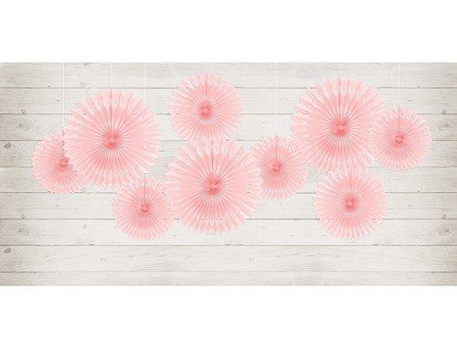 Decorative rosettes, bright pink - 3 pcs