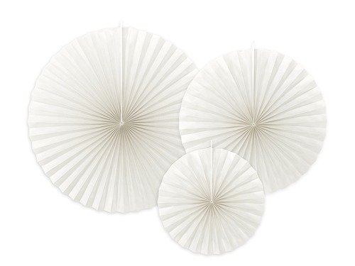 Decorative rosettes, off-white - 3 pcs