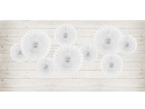 Decorative rosettes, white - 3 pcs