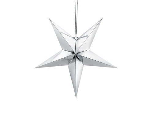 Decorative white stars - 6 pcs