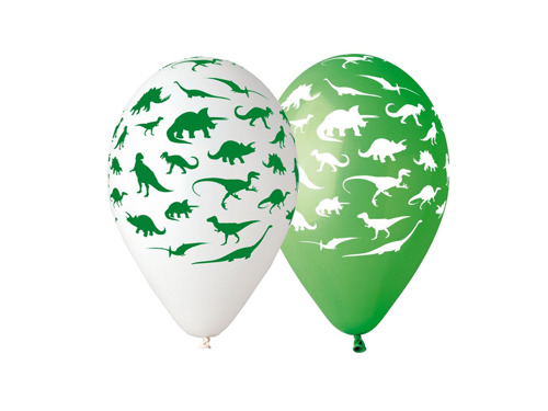 Dinosaurs Latex Balloons - 30 cm - 5 pcs