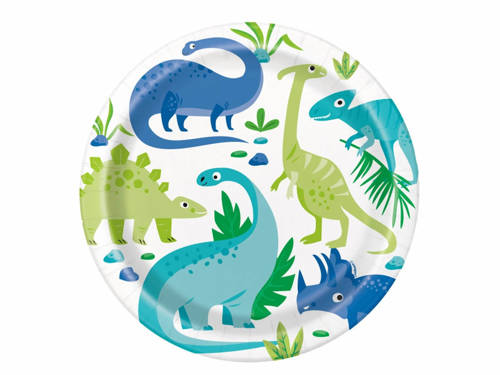 Dinosaurs Paper Plates - 23 cm - 8 pcs