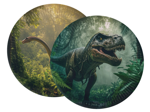 Dinosaurs Plates - 18 cm - 6 pcs