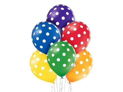 Dots Latex Balloons - 12" - 6 pcs