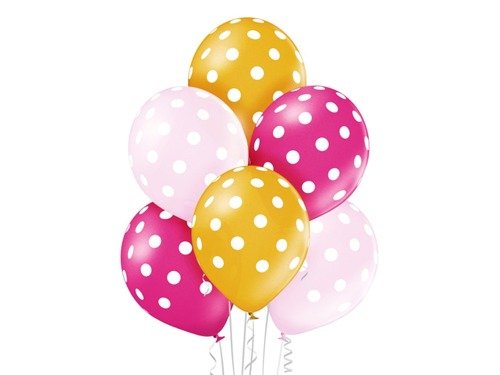 Dots Latex Balloons - 12" - 6 pcs