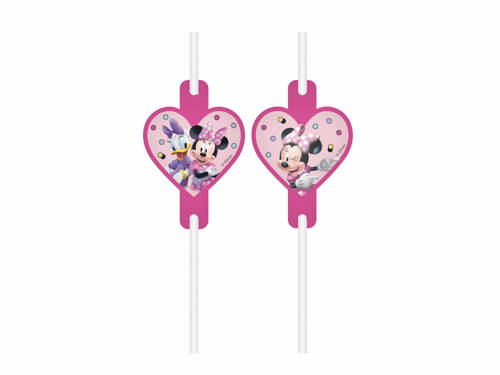 Drinking straws Minnie Mouse - 4 pcs