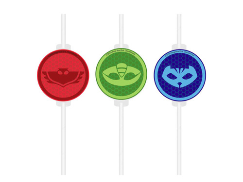 Drinking straws PJ Masks - 4 pcs