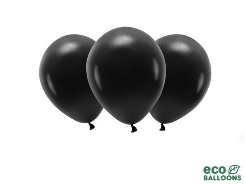 ECO black balloons - 12'' - 10 pcs.