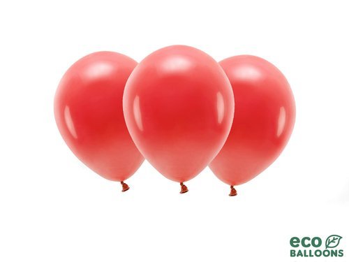 ECO red balloons - 11'' - 10 pcs.