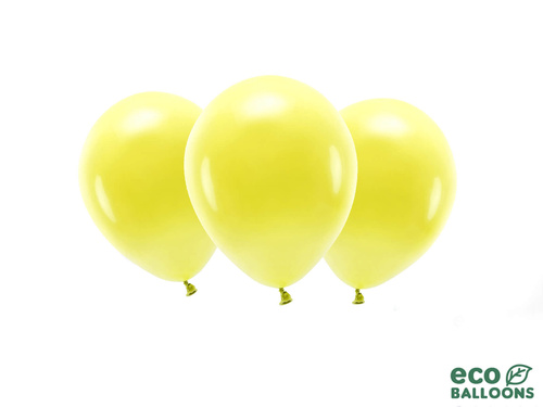 EKO Pastel yellow latex balloons - extra large - 10 pcs.