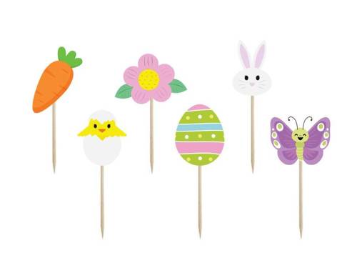 Easter Cake toppers - 6 pcs