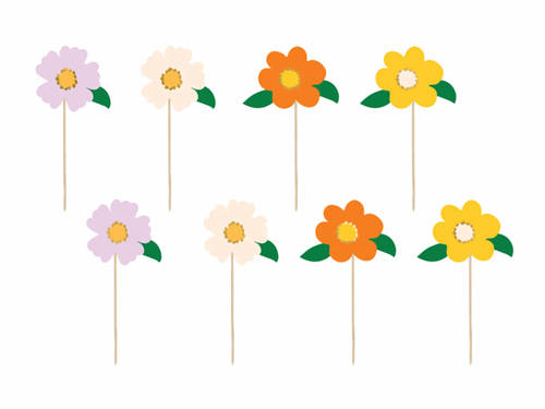 Easter Cake toppers - 8 pcs