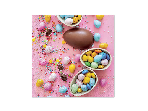 Easter napkins Chocolate eggs - 33 cm - 20 pcs.