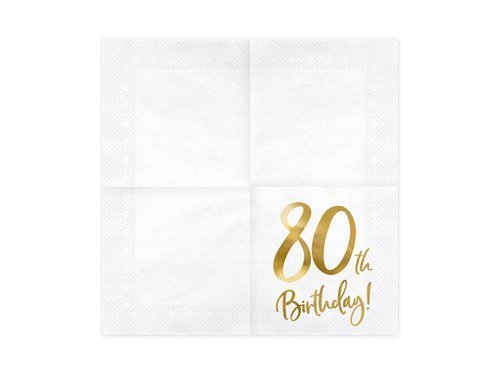 Eightieth birthday napkins - 80th birthday - 33 - 20 pcs.