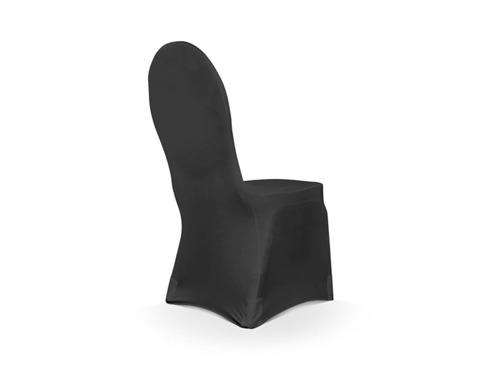 Elastic matt fabric chair cover, blac, 1 pc