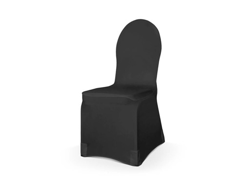 Elastic matt fabric chair cover, blac, 1 pc