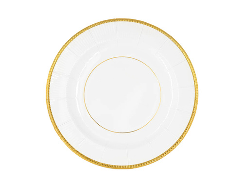 Elegant Gold Paper Plates - 20 cm - 6 pcs