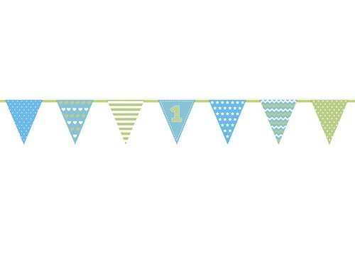 First birthday Paper Garland - sky blue - 1.35m - 1pc