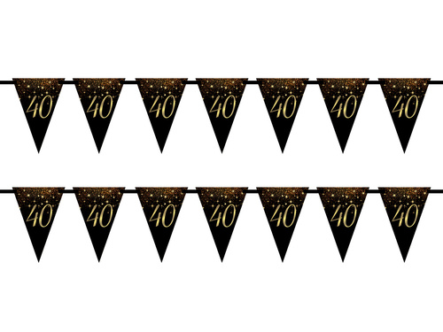 Flag Banner Sparkling 40th - 5 m