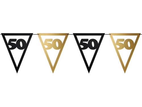 Flag banner 50 birthday - 5 m - 1 pc