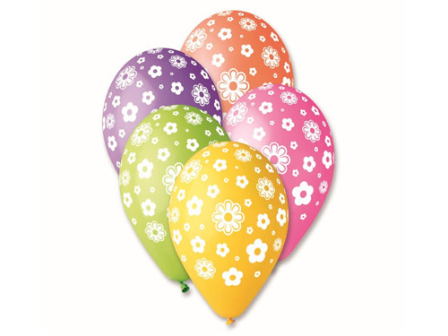 Flower Latex Balloons - 35 cm - 5 pcs