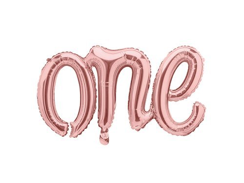 Foil Balloon "One" Rose Gold 66 x 37 cm - 1 pc