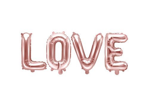 Foil balloon Love rose gold