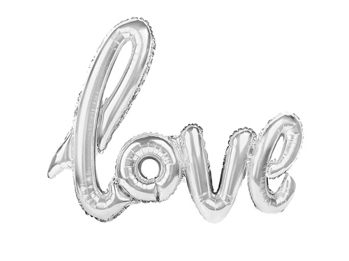 Foil balloon Love silver