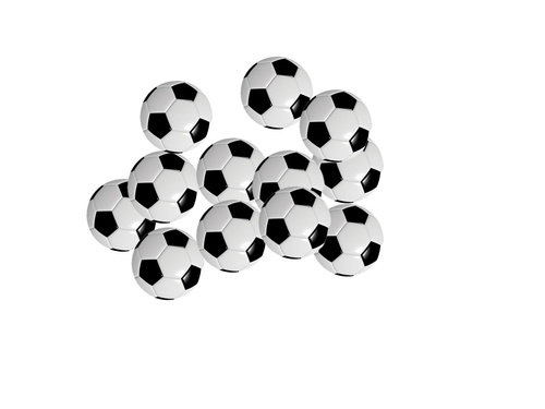 Football cutouts - 12 pcs