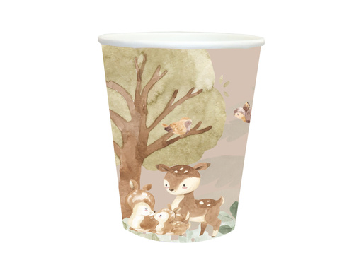 Forest Animals Paper Cups - 250 ml - 6 pcs