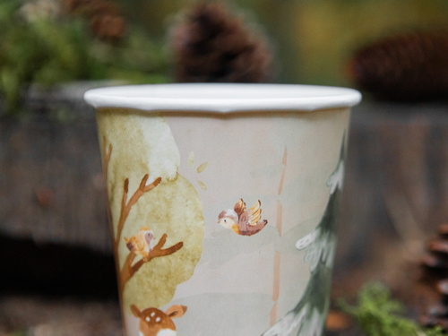 Forest Animals Paper Cups - 250 ml - 6 pcs