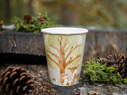 Forest Animals Paper Cups - 250 ml - 6 pcs