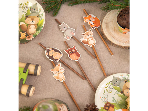 Forest Friends straws - 6 pcs