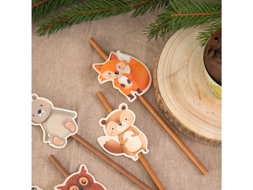 Forest Friends straws - 6 pcs