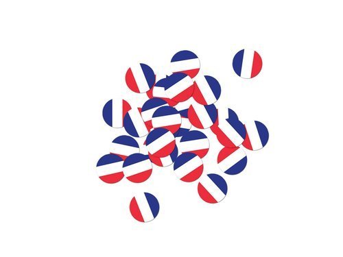 French Flag Confetti - 36 pcs